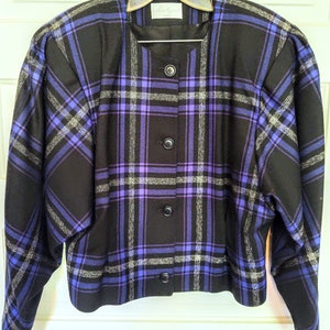 1980&#39;s Susie Hayward Tartan Plaid Suit