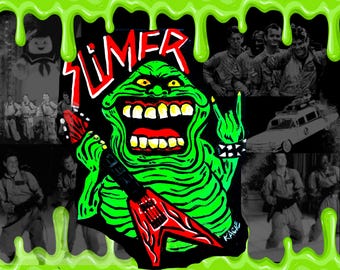 Slimer from Ghostbusters rock n roll tumbler 20 oz digital download