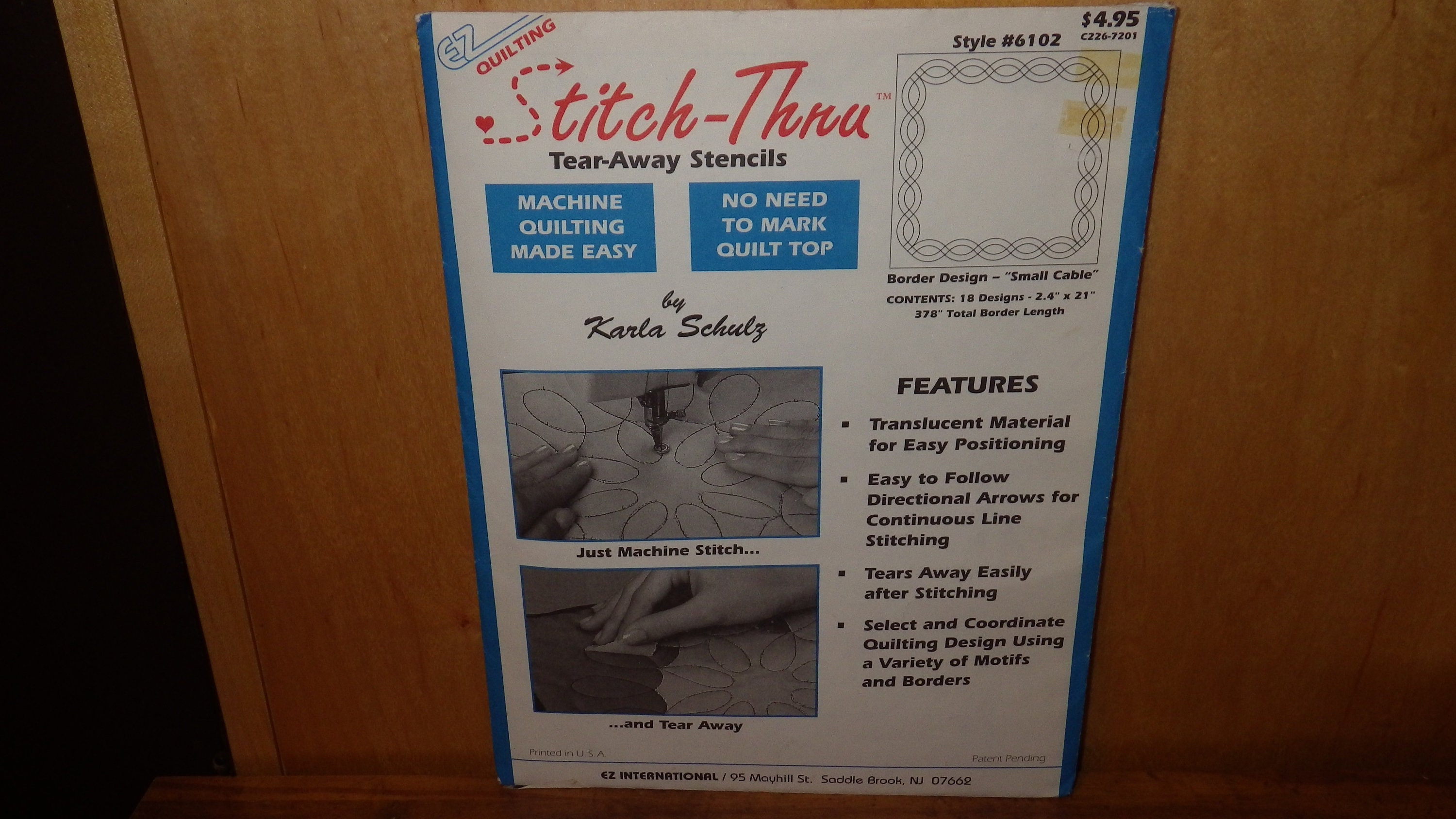 Stitch-thru Tear-away Stencils for Easy Quiltingborder Design - Etsy