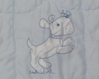 Vintage Cute Puppy Crib comforter