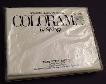 Vintage Springs twin fitted sheet -new in package