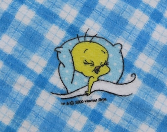 Vintage Tweety Bird receiving blanket