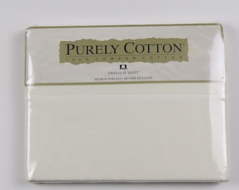 Vintage Purely Cotton twin flat sheet -new in package