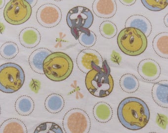 Vintage Baby Looney Tunes flannel receiving blanket