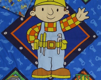 Vintage Bob the Builder small quilted blanket