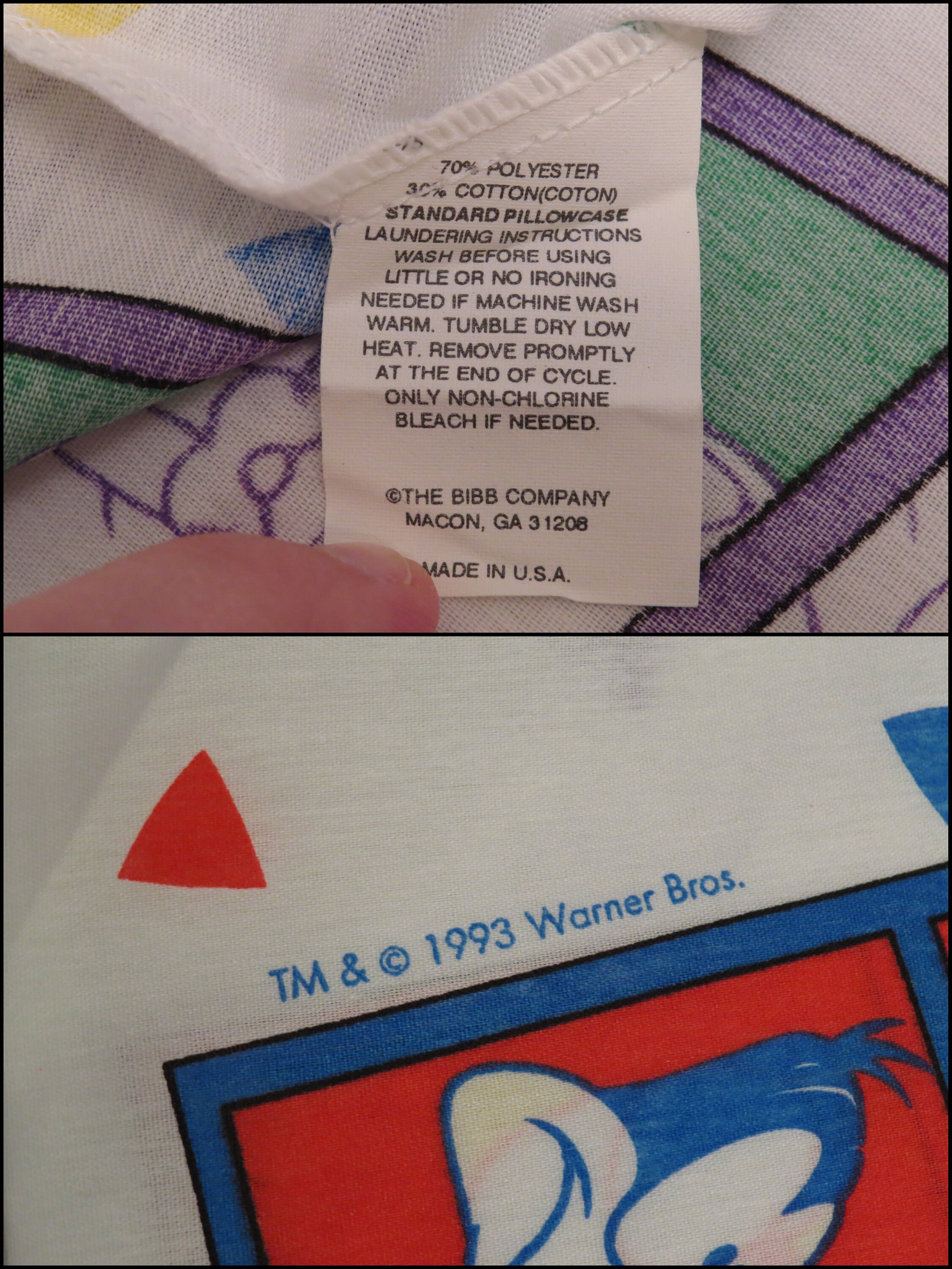 Vintage Looney Tunes standard pillowcase