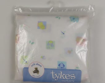 Vintage Carter's "Tykes" crib fitted sheet -new in package