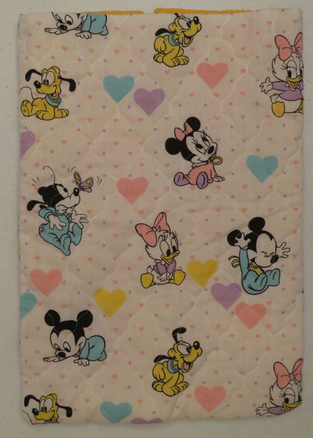 Vintage Mickey Mouse small quilted zip up blanket