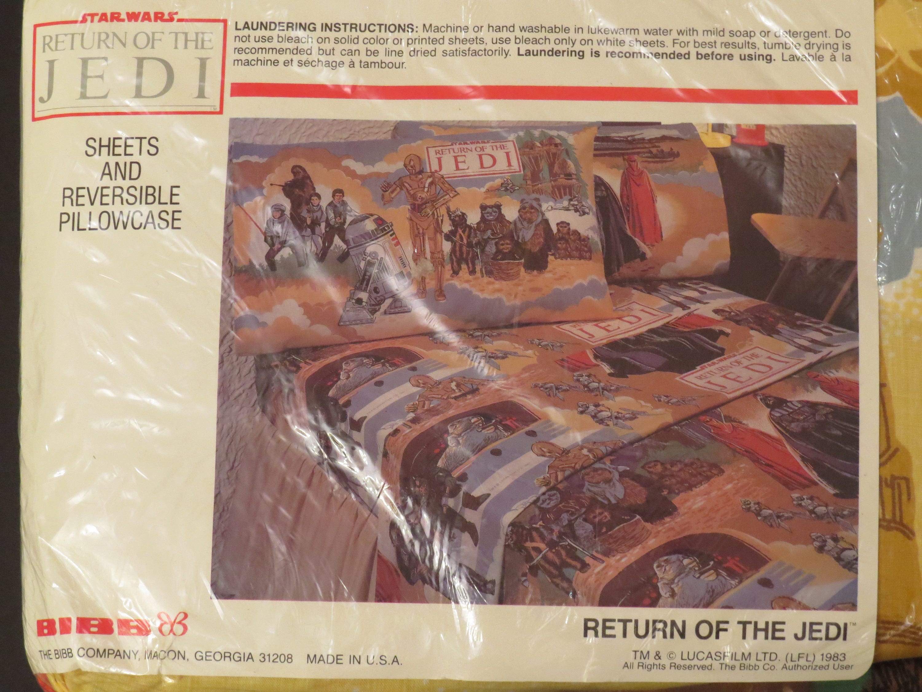 Vintage Star Wars Return Of The Jedi Twin Sheet Set From 1983 New In