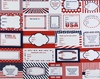 Studio E "Red, White, and Starry Blue" fabric panel for quilting