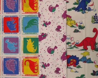 Vintage Dinosaur Fabric