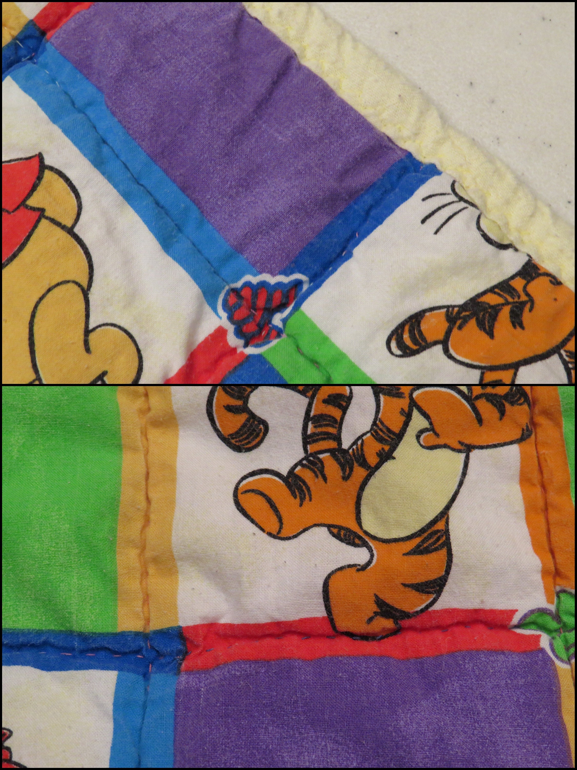 Vintage Winnie the Pooh small quilted blanket