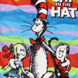 Vintage Cat in the Hat small plush blanket