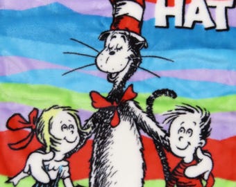 Vintage Cat in the Hat small plush blanket