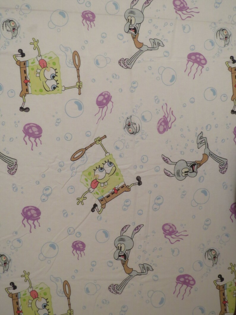 Vintage Spongebob Squarepants Twin Flat Sheet Etsy