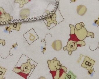 Vintage Winnie the Pooh plush receiving blanket