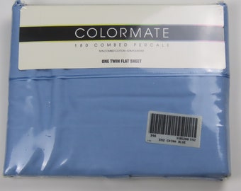 Vintage Sears Colormate twin flat sheet -New in package