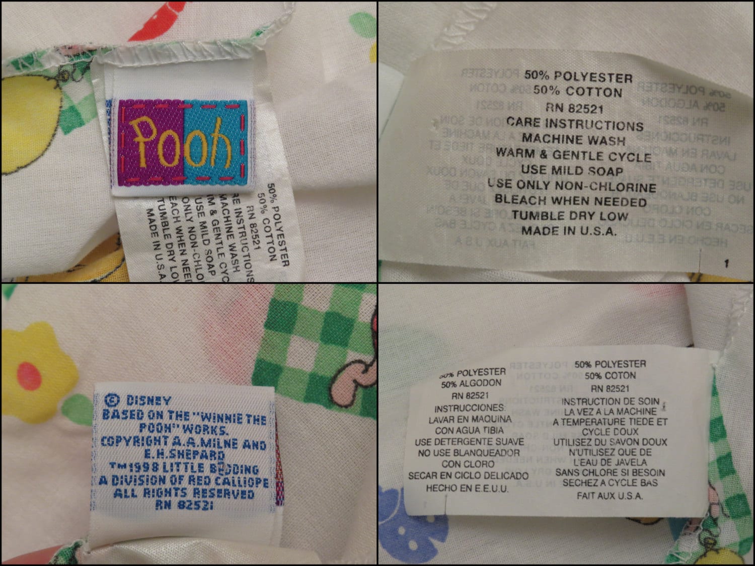 winnie the pooh fitted crib sheet