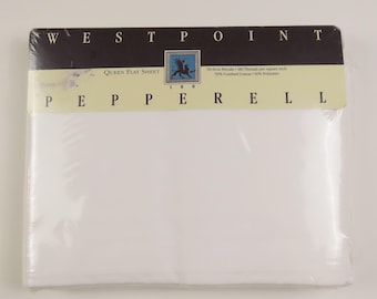 Vintage WestPoint Pepperell Queen flat sheet -new in package