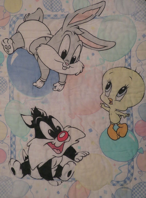 Vintage Baby Looney Tunes Crib Comforter Etsy