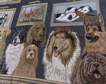 Vintage Dog Lover woven tapestry blanket