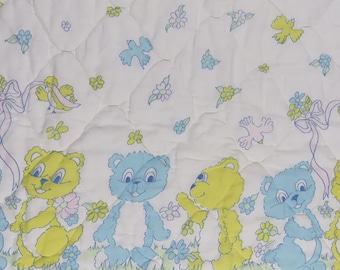 Vintage Teddy Bear small quilted blanket