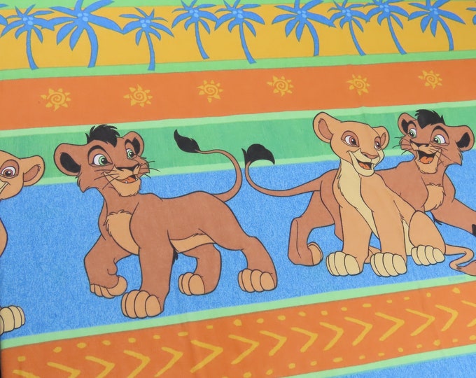 Featured listing image: Vintage Lion King Twin flat sheet