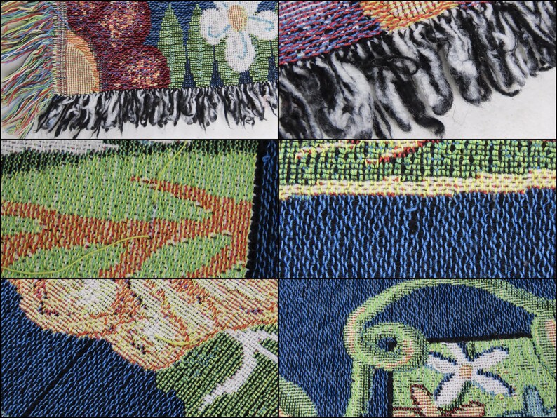 Vintage Cute Animals Woven Blanket Etsy