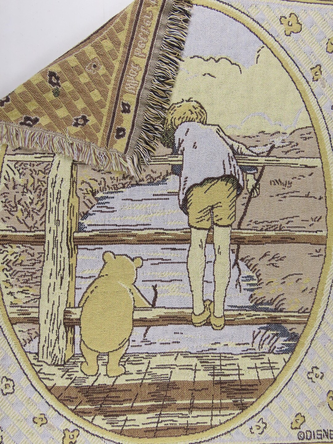 Classic Winnie the Pooh Woven Blanket Etsy