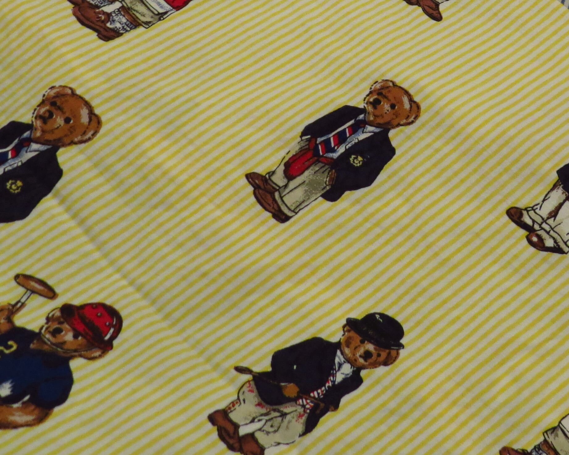 Vintage Ralph Lauren Polo bears twin fitted sheet