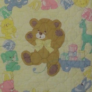 Vintage Teddy Bear small quilted blanket