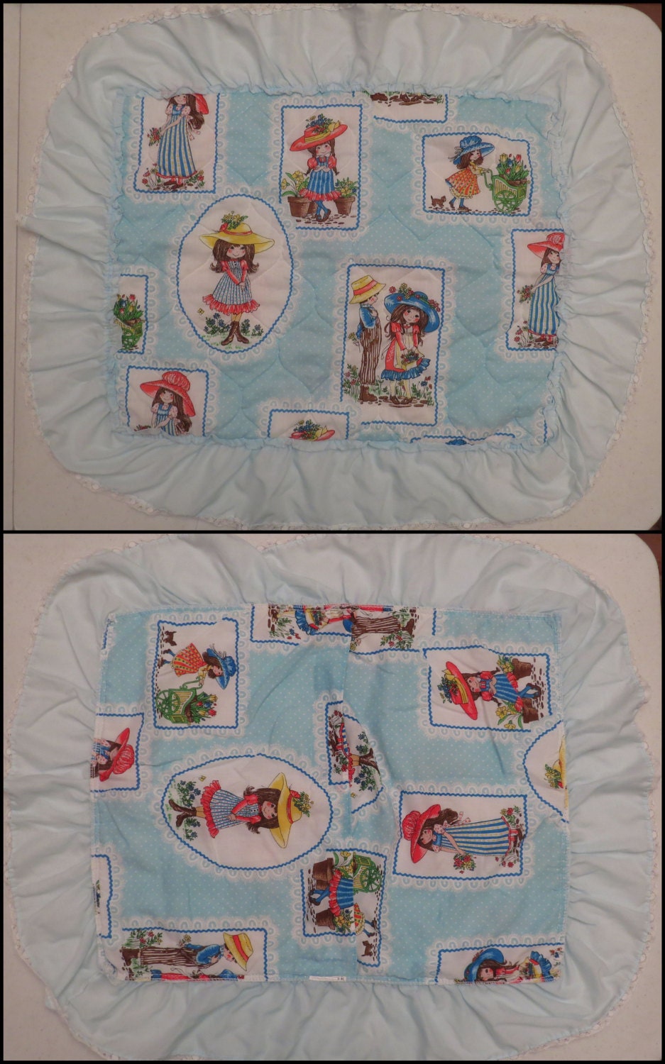 Vintage Cute and Girly Twin bedspread and pillow sham