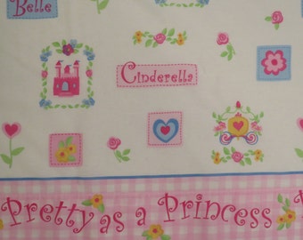 Vintage Disney Princess Twin flat sheet