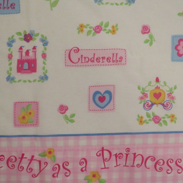 Vintage Disney Princess Twin flat sheet