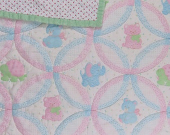 Vintage Teddy Bear quilted blanket