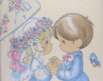 Vintage Precious Moments soft fleece blanket