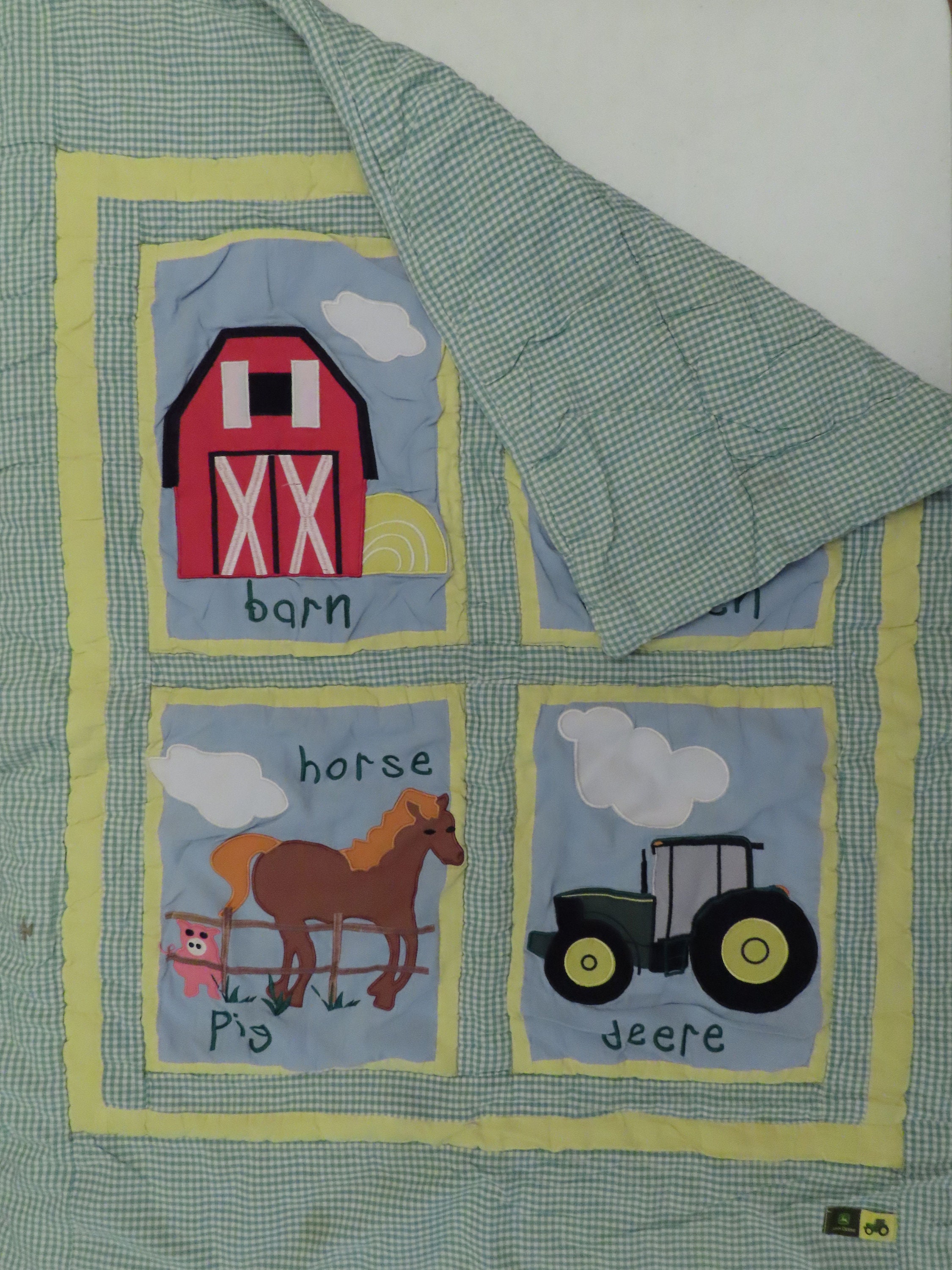Vintage John Deere Crib comforter