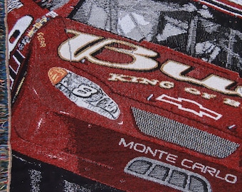 Vintage NASCAR Dale Earnhardt Jr woven tapestry blanket