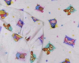 Vintage Winnie the Pooh crib fitted sheet