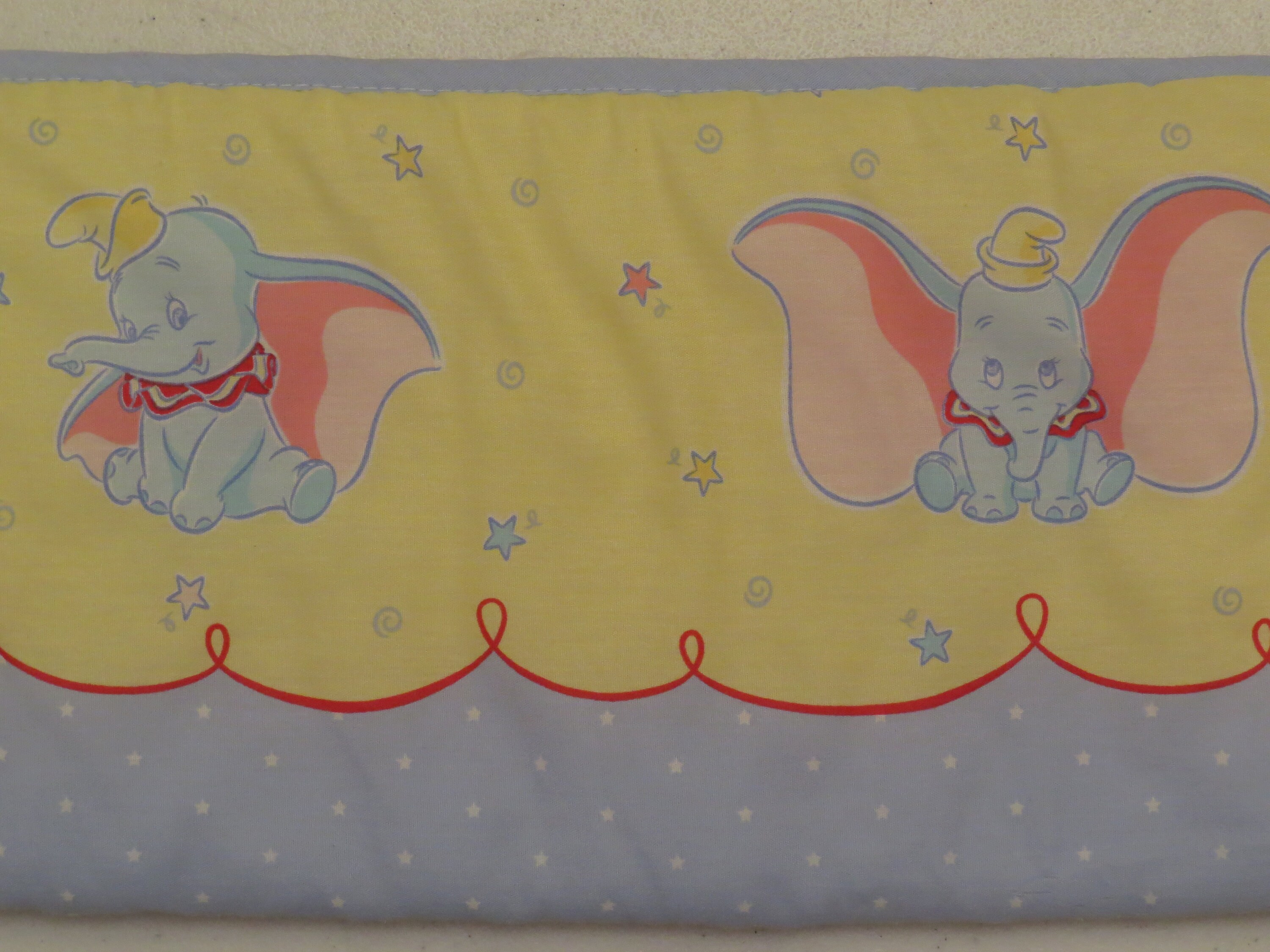 Vintage Dumbo crib bumper pad