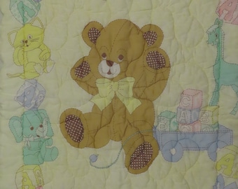 Vintage Teddy Bear small zip up blanket