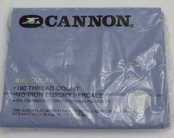 Vintage Cannon Irregular Queen flat sheet -New in package