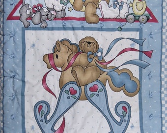 Vintage Teddy Bear Crib comforter