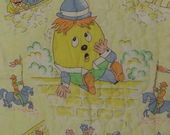 Vintage Humpty Dumpty crib comforter