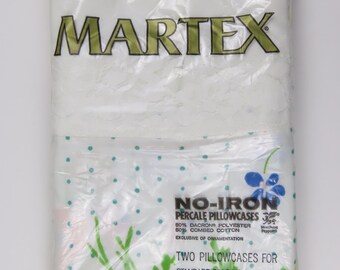 Set of 2 Vintage Martex Floral pillowcases -new in package