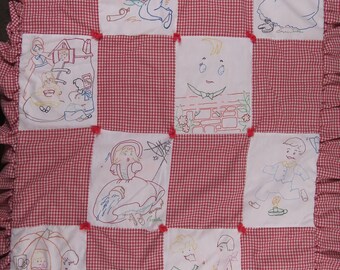 Vintage Nursery Rhyme small blanket