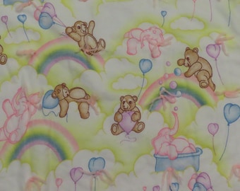 Vintage Teddy Bears and Pink Elephants small blanket