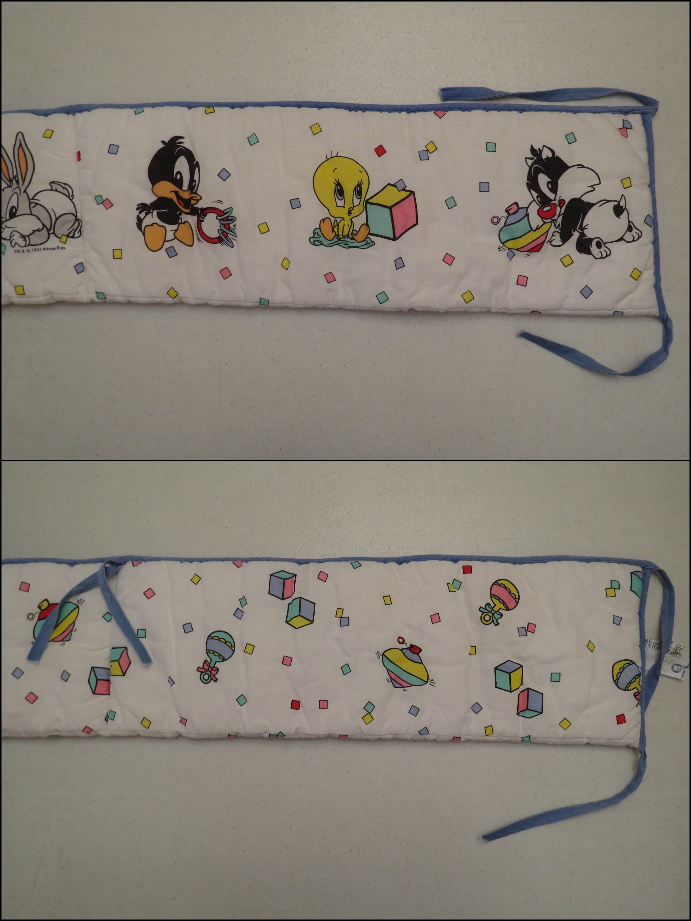 Vintage Baby Looney Tunes crib bumper pad