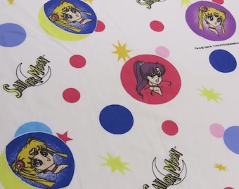 Vintage Sailor Moon twin fitted sheet
