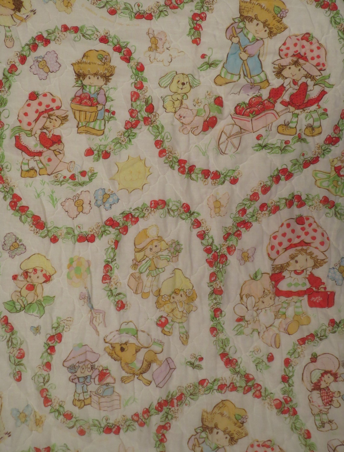 Vintage Strawberry Shortcake Twin Comforter